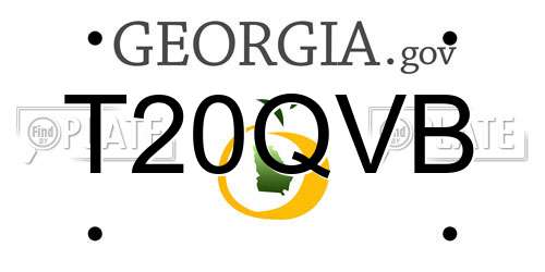 T20QVB Georgia License Plate