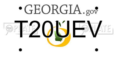 T20UEV Georgia License Plate