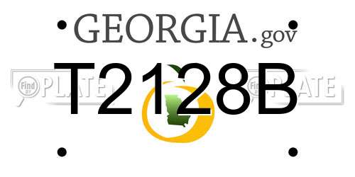 T2128B Georgia License Plate