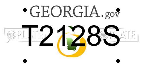 T2128S Georgia License Plate