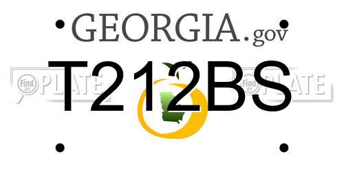 T212BS Georgia License Plate