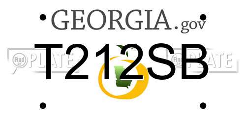 T212SB Georgia License Plate