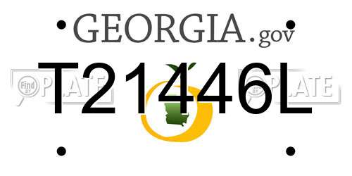 T21446L Georgia License Plate