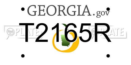 T2165R Georgia License Plate