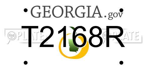 T2168R Georgia License Plate