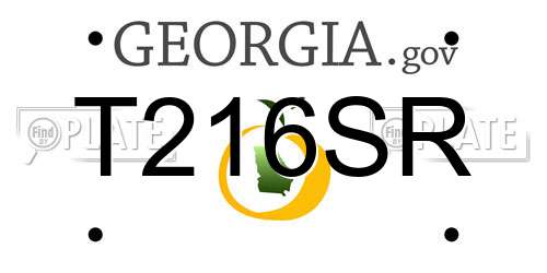 T216SR Georgia License Plate