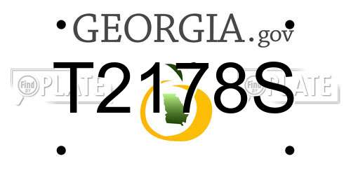 T2178S Georgia License Plate