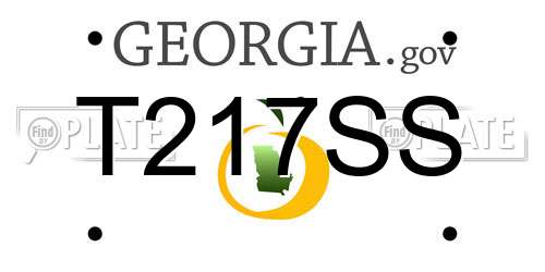 T217SS Georgia License Plate