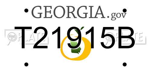 T21915B Georgia License Plate