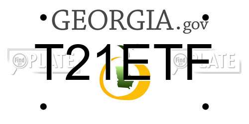 T21ETF Georgia License Plate