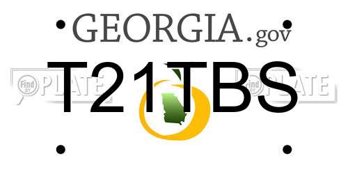 T21TBS Georgia License Plate