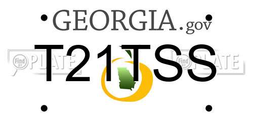 T21TSS Georgia License Plate