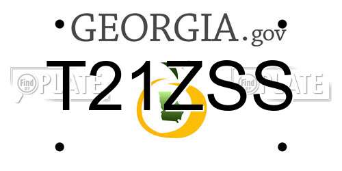 T21ZSS Georgia License Plate