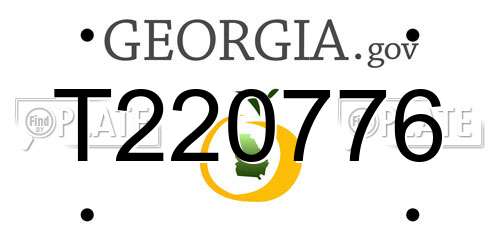 T220776 Georgia License Plate