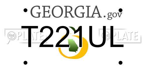 T221UL Georgia License Plate