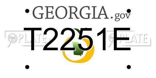 T2251E Georgia License Plate