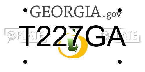 T227GA Georgia License Plate