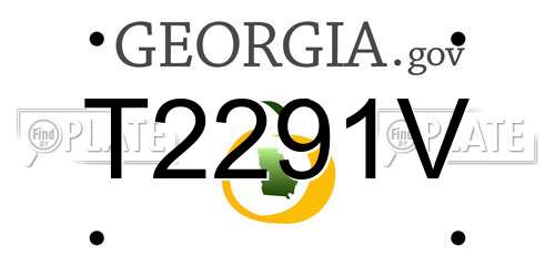 T2291V Georgia License Plate