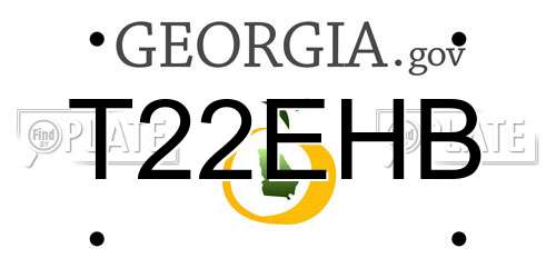 T22EHB Georgia License Plate