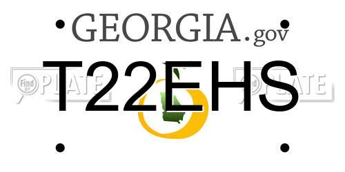 T22EHS Georgia License Plate