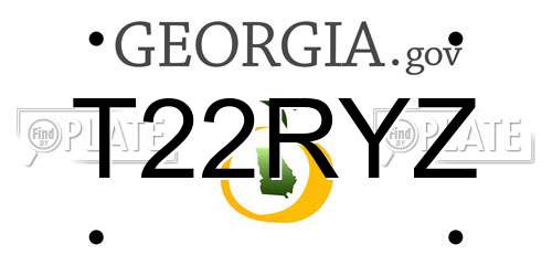 T22RYZ Georgia License Plate