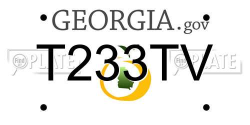 T233TV Georgia License Plate