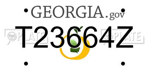 T23664Z Georgia License Plate