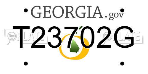 T23702G Georgia License Plate