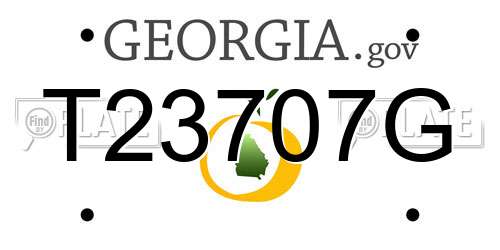 T23707G Georgia License Plate