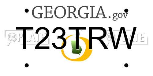 T23TRW Georgia License Plate