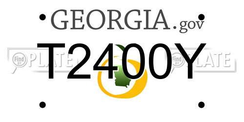 T2400Y Georgia License Plate