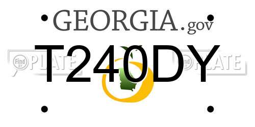 T240DY Georgia License Plate