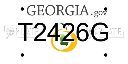 T2426G Georgia License Plate