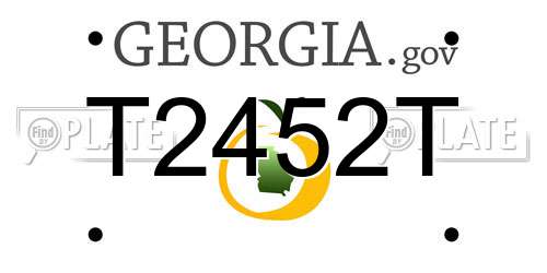 T2452T Georgia License Plate