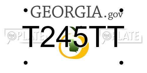 T245TT Georgia License Plate