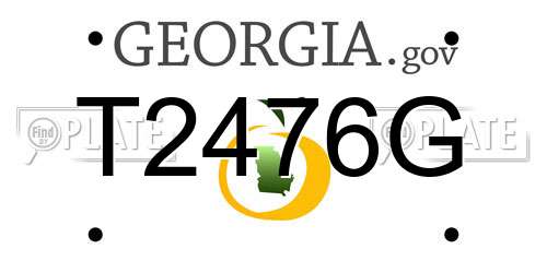 T2476G Georgia License Plate