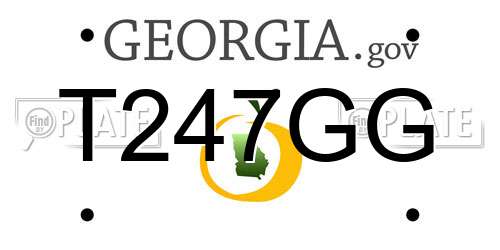 T247GG Georgia License Plate