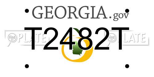 T2482T Georgia License Plate