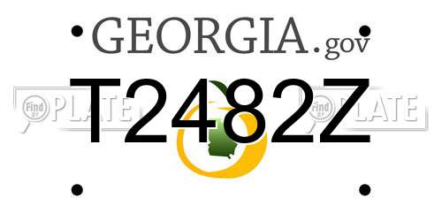 T2482Z Georgia License Plate