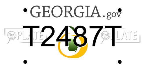 T2487T Georgia License Plate
