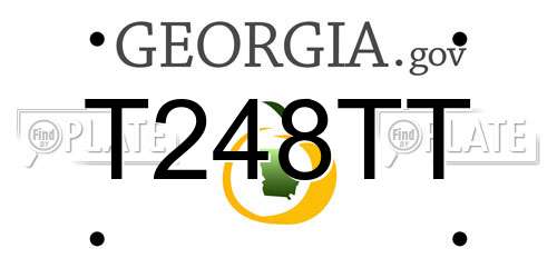 T248TT Georgia License Plate