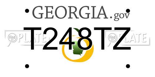T248TZ Georgia License Plate