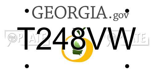 T248VW Georgia License Plate
