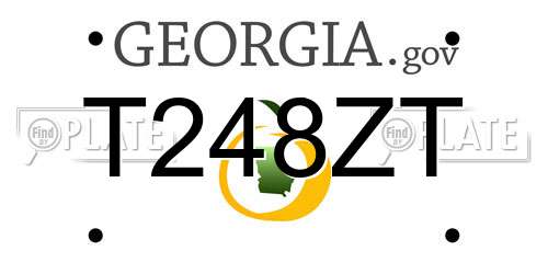 T248ZT Georgia License Plate
