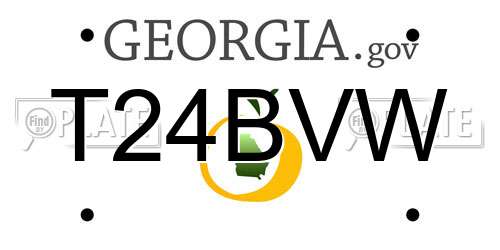 T24BVW Georgia License Plate
