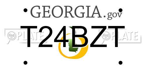 T24BZT Georgia License Plate