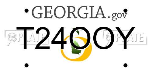 T24OOY Georgia License Plate