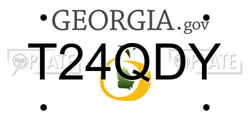 T24QDY Georgia License Plate