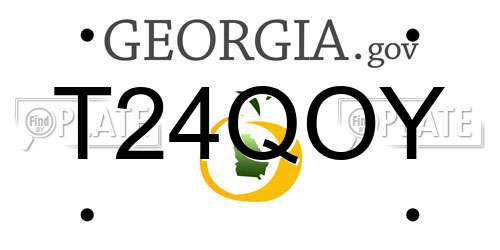 T24QOY Georgia License Plate