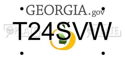 T24SVW Georgia License Plate
